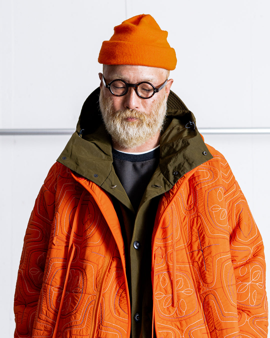 norbit Ainu quilted hood jacket