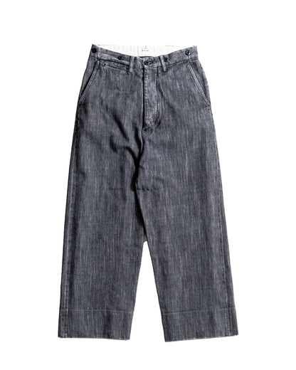 INTERIM VINTAGE FADE LIGHT DENIM MIL BAGGY TROUSER