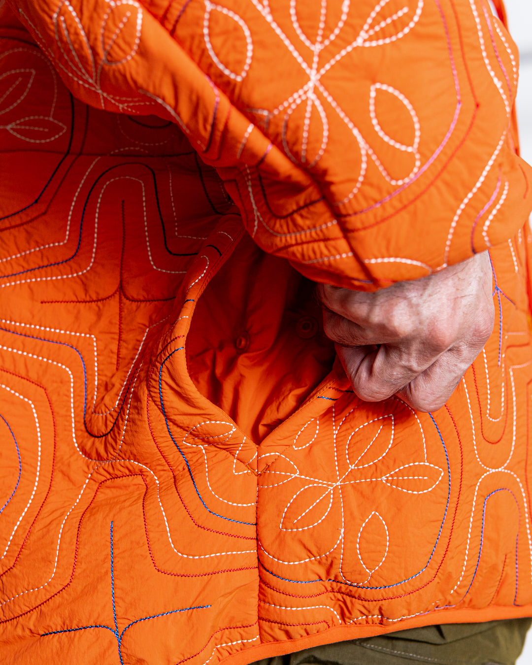 norbit Ainu quilted hood jacket