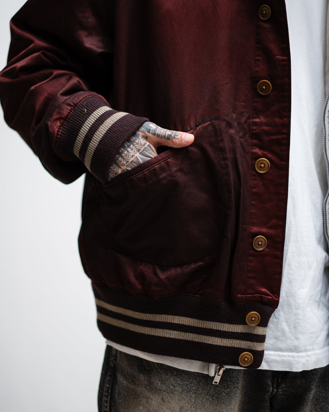 [LAST 1] BOWWOW BASEBALL CHAMPION SATIN JACKET AGED