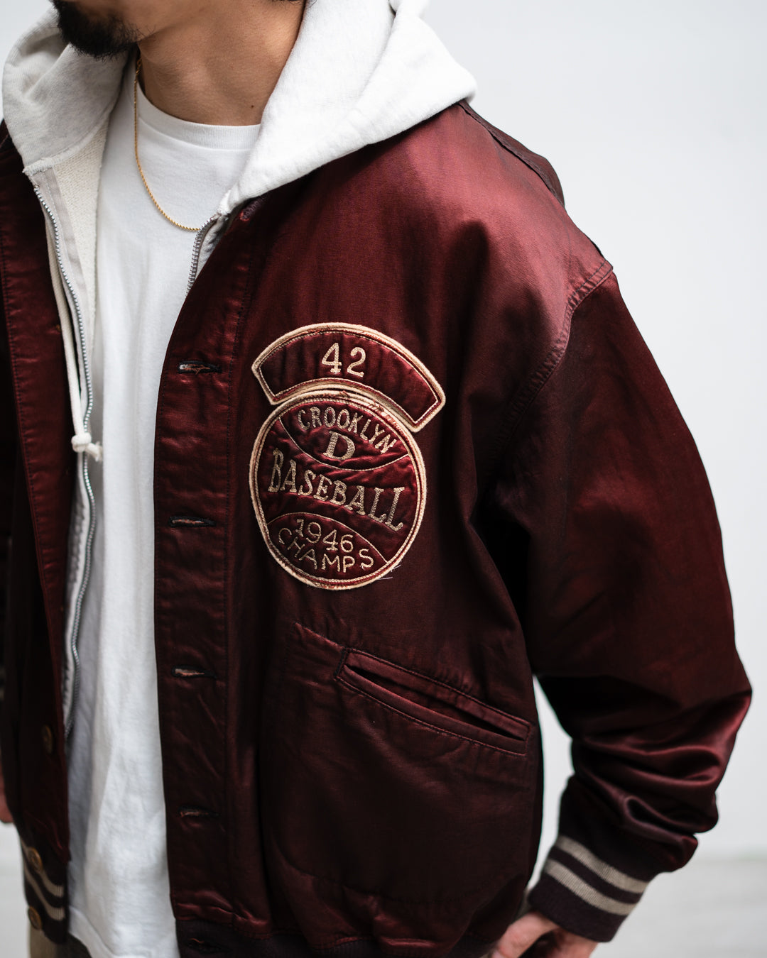 [LAST 1] BOWWOW BASEBALL CHAMPION SATIN JACKET AGED
