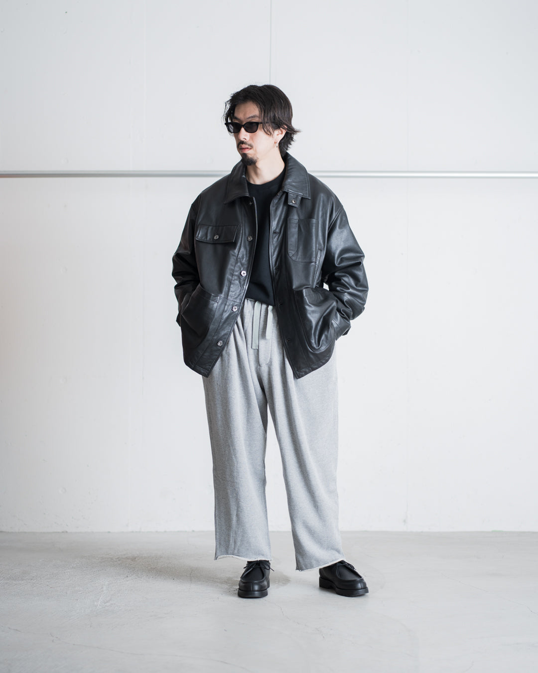 Sillage loop wheel baggy trousers