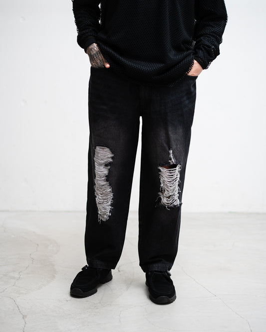 Acy SCRATCH DENIM PANTS