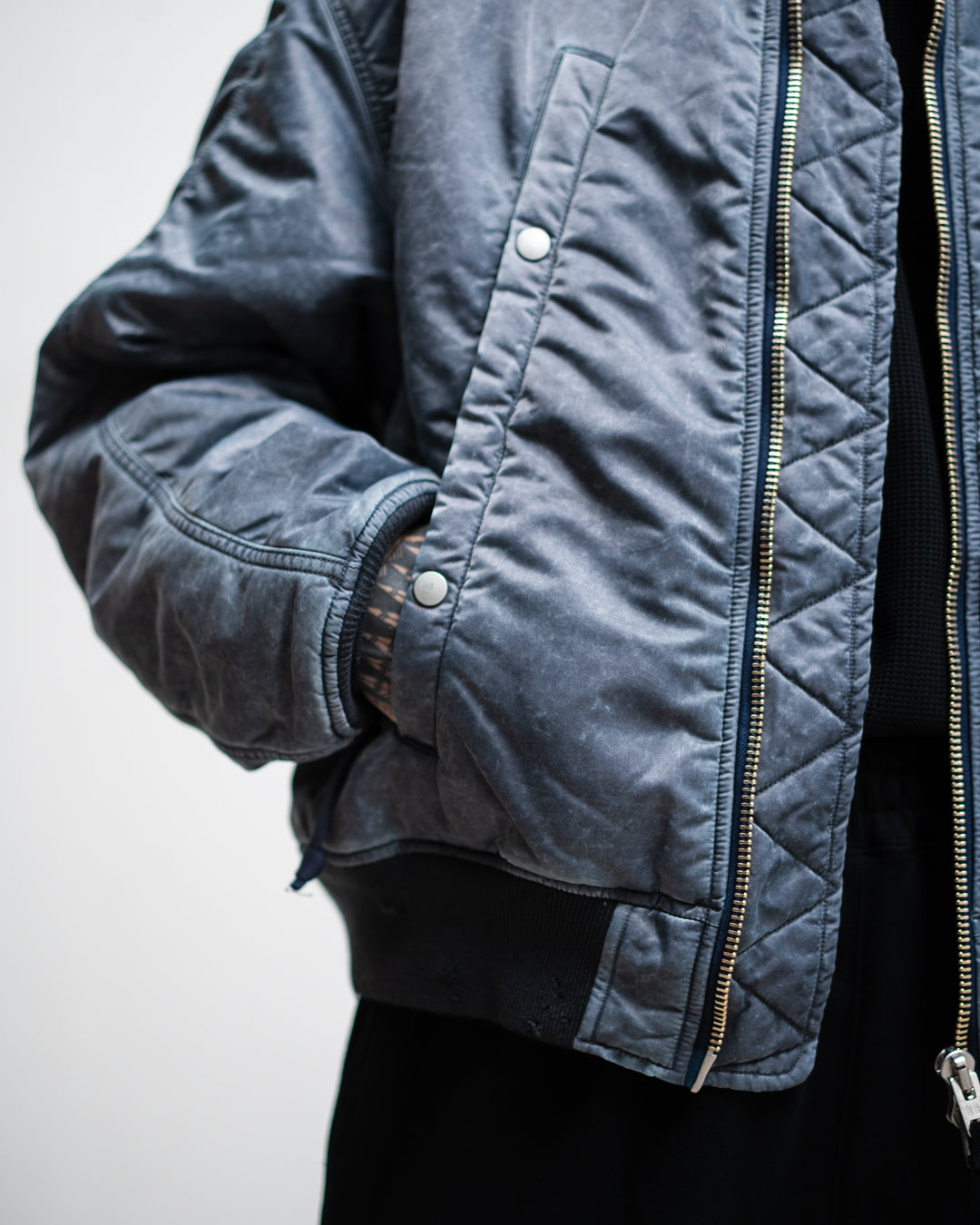 Name. WIDE POCKET FLIGHT JACKET : FADED