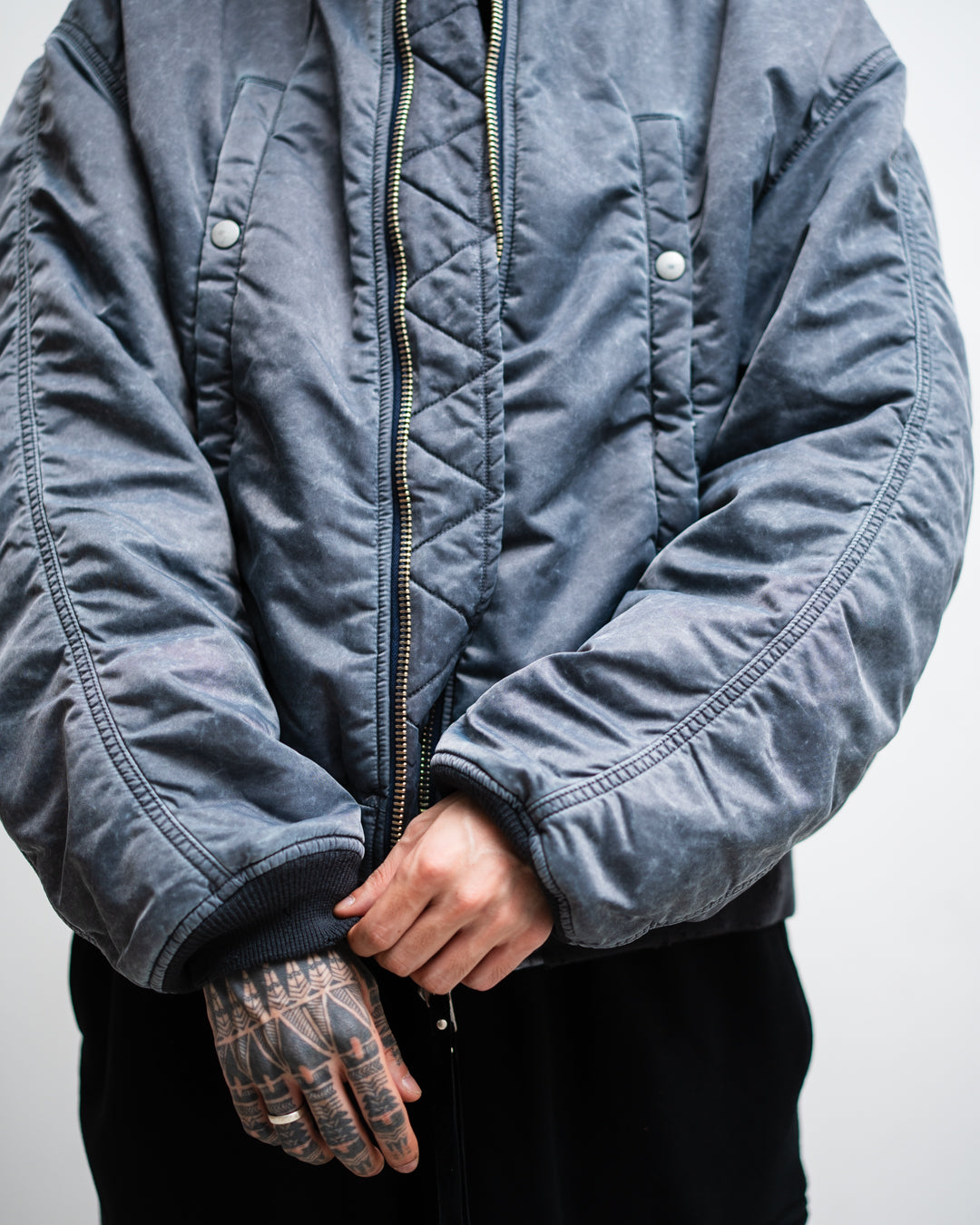 Name. WIDE POCKET FLIGHT JACKET : FADED