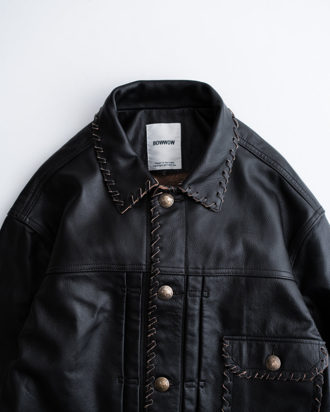 [9.12 sat 11:00 Release] BOWWOW LACE-UP LEATHER TRUCKER JACKET