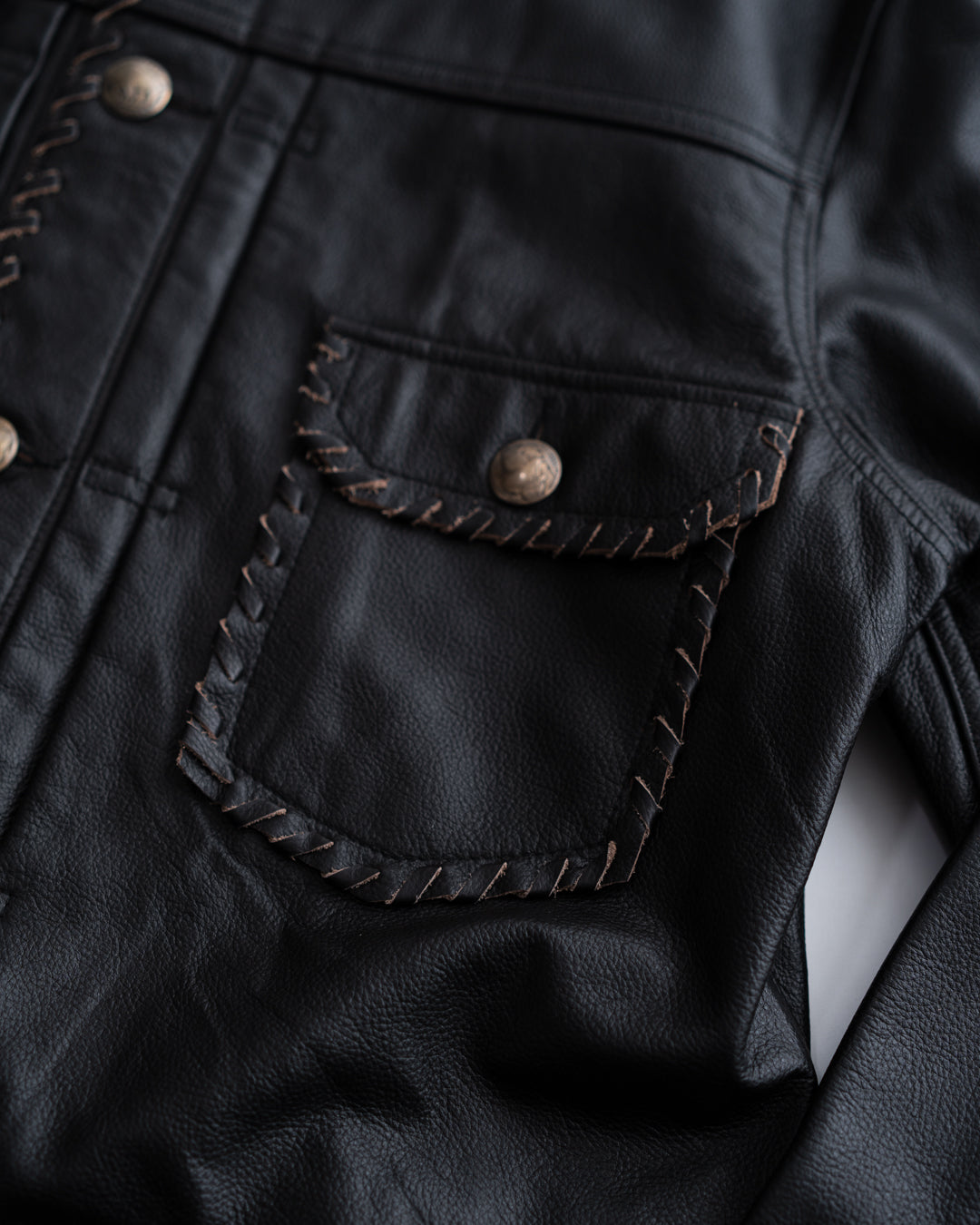[9.12 sat 11:00 Release] BOWWOW LACE-UP LEATHER TRUCKER JACKET