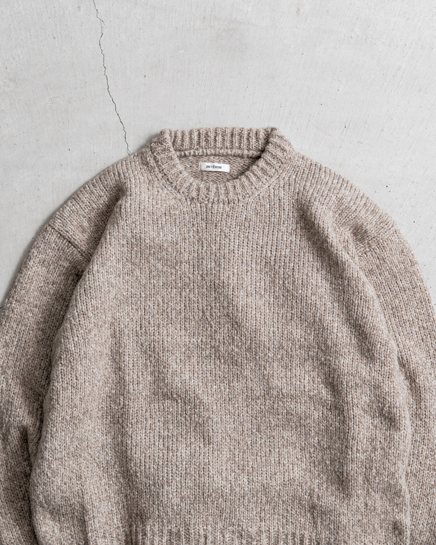 INTERIM HYPER BIG 3GG YAK ALPACA CREW SWEATER