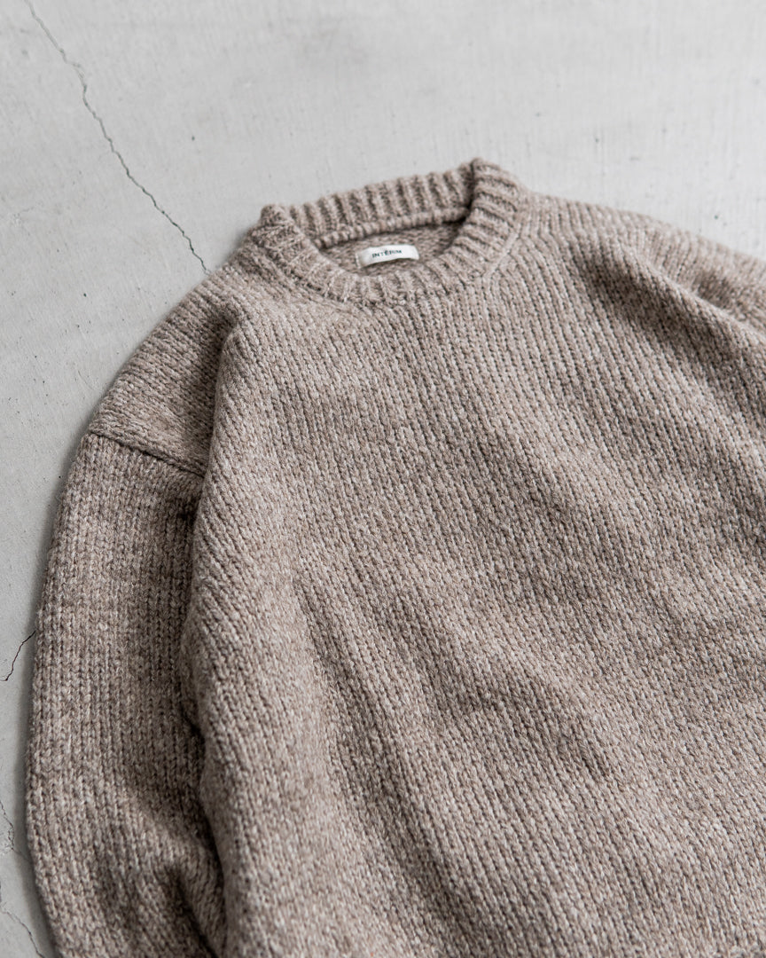 INTERIM HYPER BIG 3GG YAK ALPACA CREW SWEATER