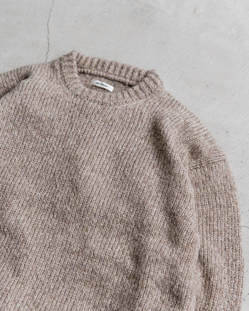 INTERIM HYPER BIG 3GG YAK ALPACA CREW SWEATER