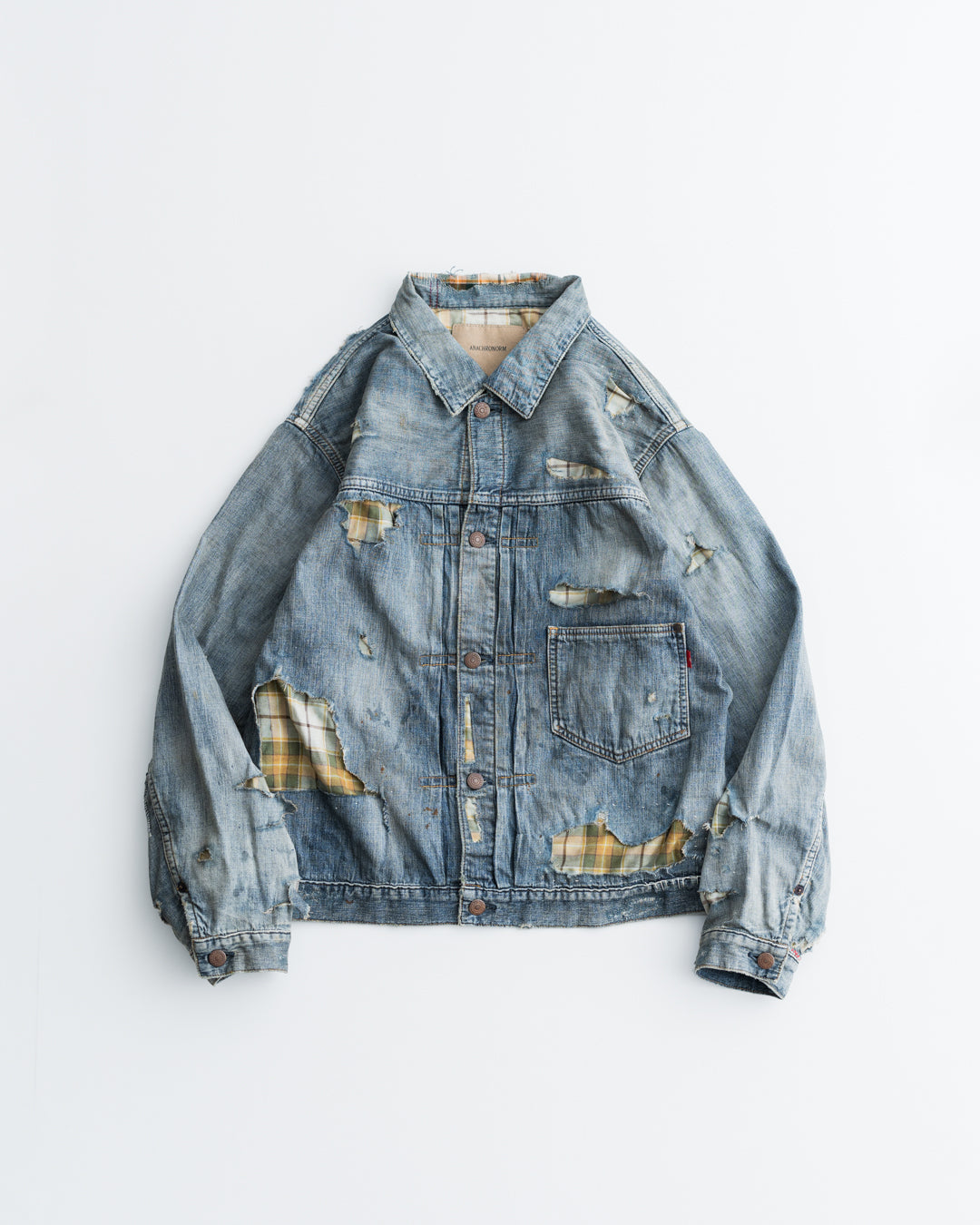 ANACHRONORM CHEAK COMBI DENIM JACKET INDIGO(REMAKE)