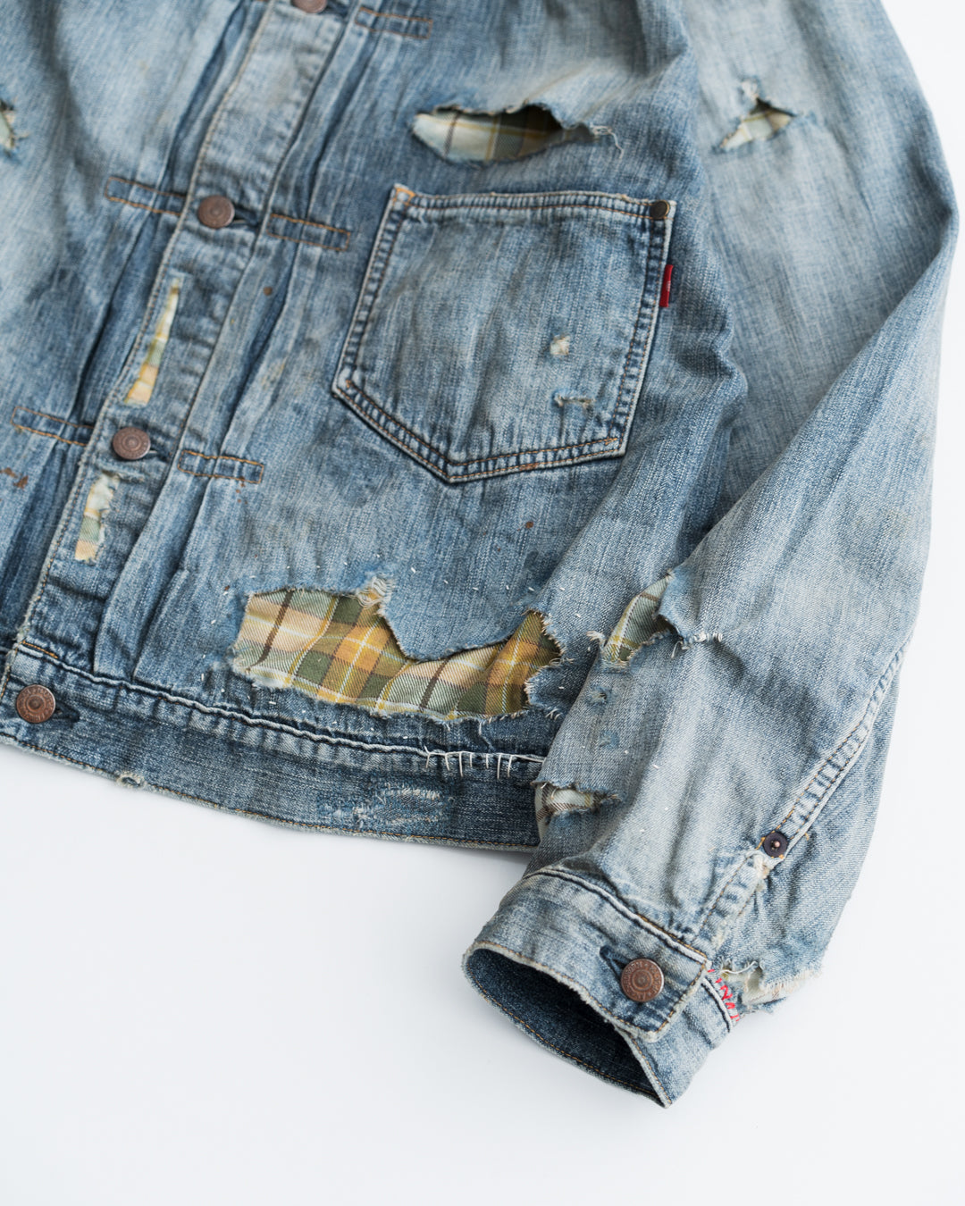 ANACHRONORM CHEAK COMBI DENIM JACKET INDIGO(REMAKE)