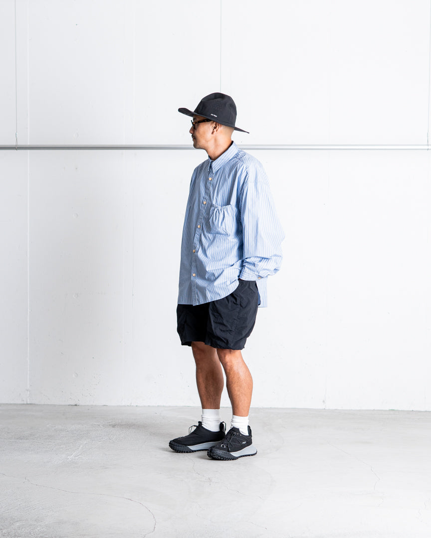 refomed  WRIST PATCH WIDE SHIRT"STRIPE"