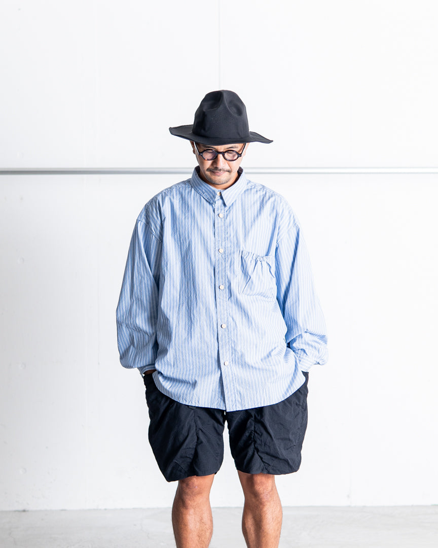 refomed  WRIST PATCH WIDE SHIRT"STRIPE"