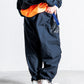 UNTRACE Leather patch baker pants  _190