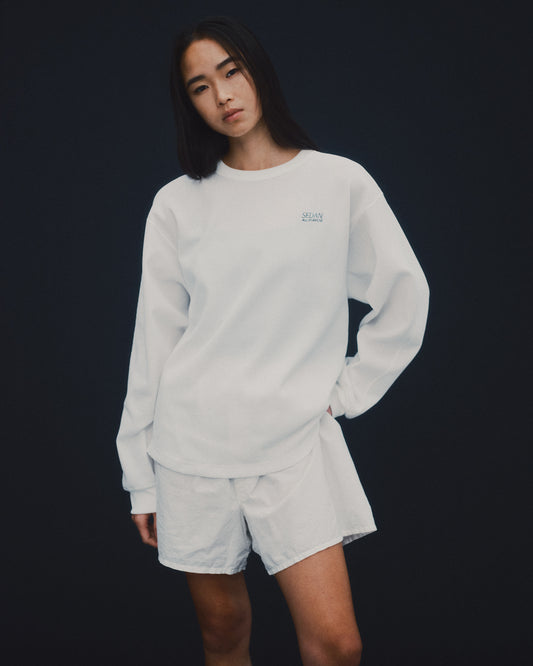 [9.5 sat 12:00 Release] SEDAN ALL-PURPOSE OG Logo Waffle L/S Tee