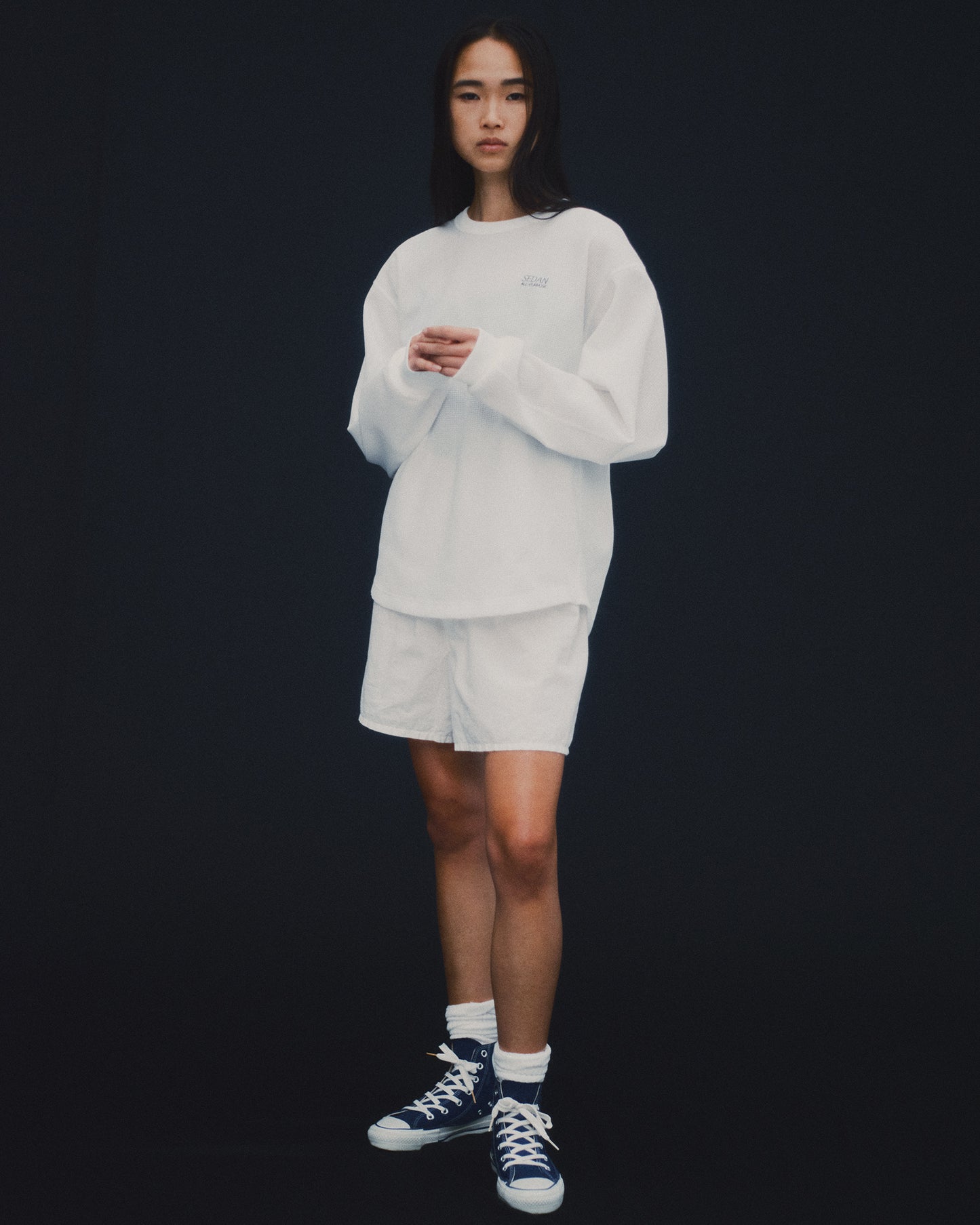 [9.5 sat 12:00 Release] SEDAN ALL-PURPOSE OG Logo Waffle L/S Tee