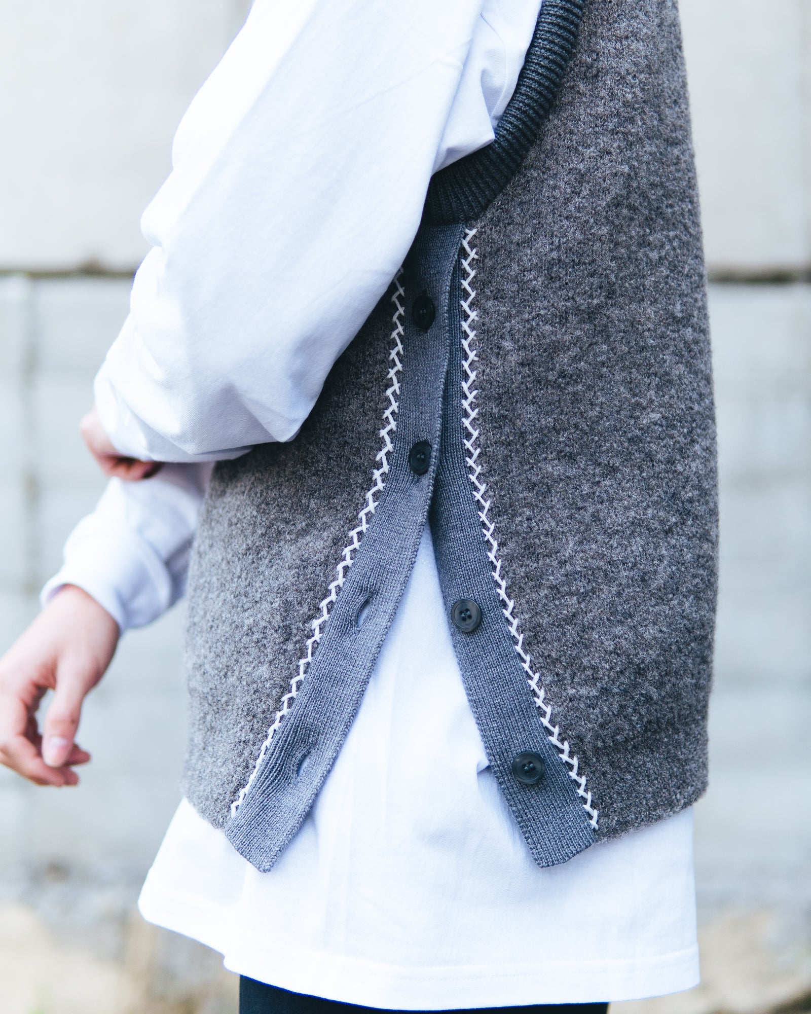 Allege Boucle Knit Vest