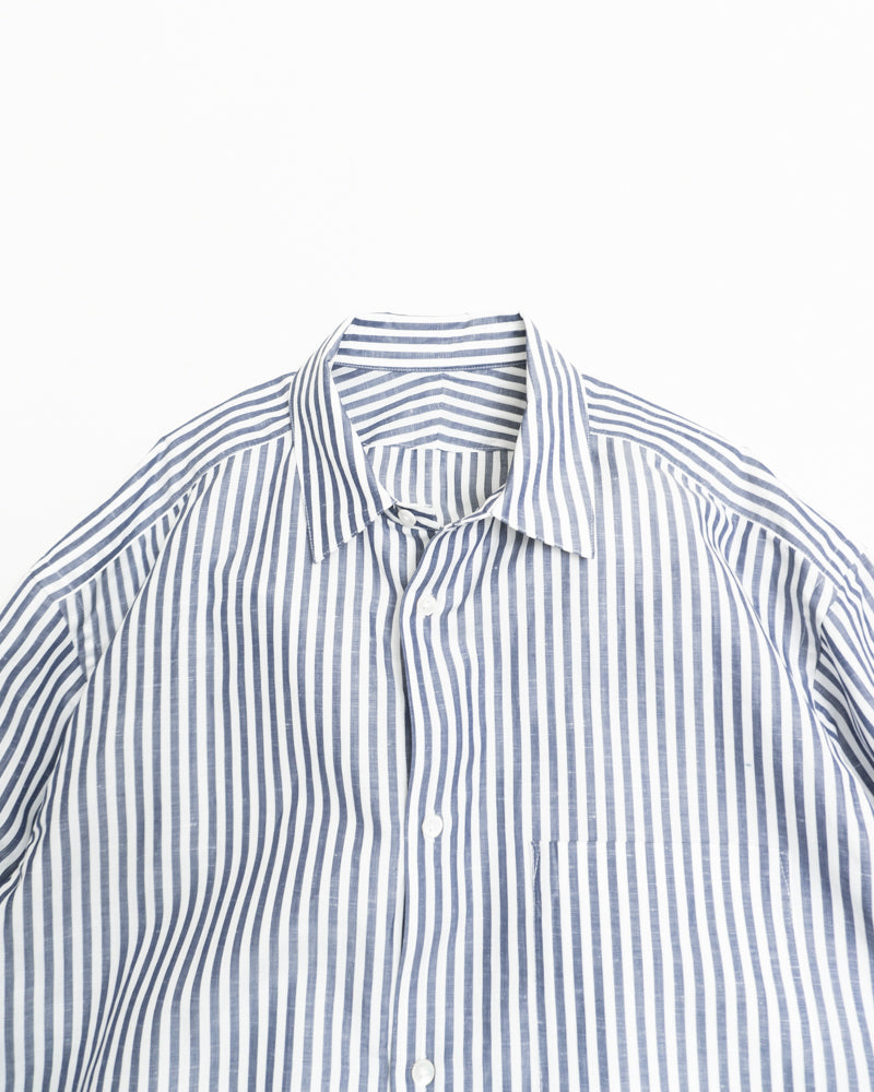 URU COTTON LINEN STRIPE - LONG SLEEVE SHIRTS