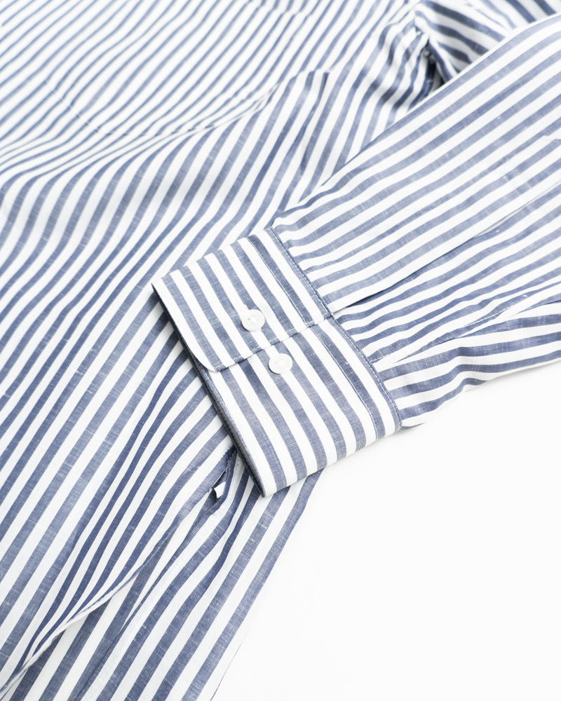 URU COTTON LINEN STRIPE - LONG SLEEVE SHIRTS