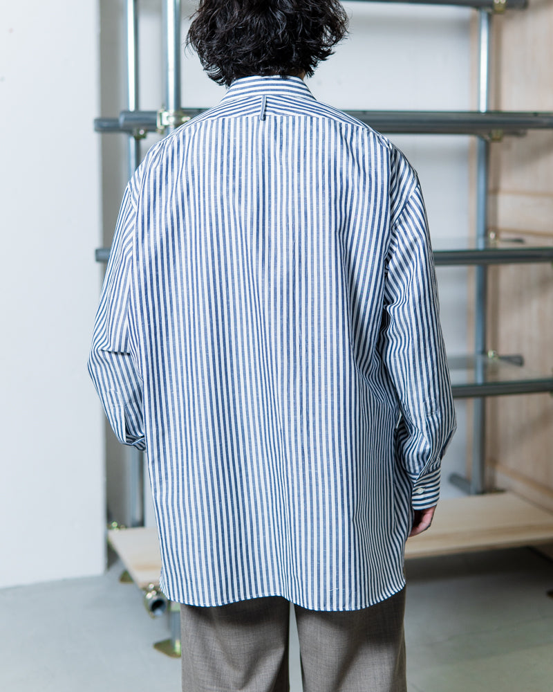 URU COTTON LINEN STRIPE - LONG SLEEVE SHIRTS