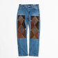 Children of the discordance NY: LEATHER PATCHWORK DENIM - INDIGO